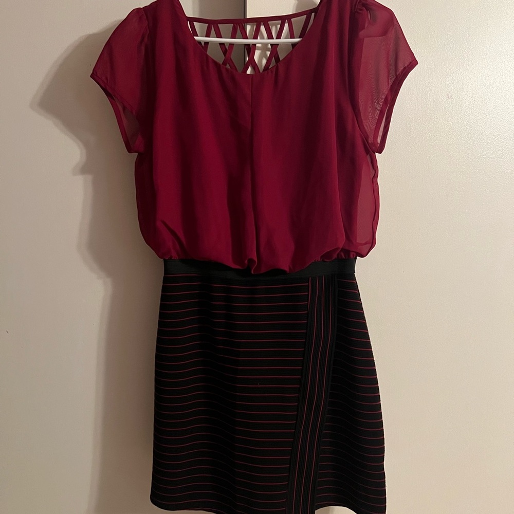 Red and Black Dress
